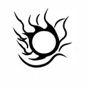 Dragon with lightning bolt eyes tattoo design idea