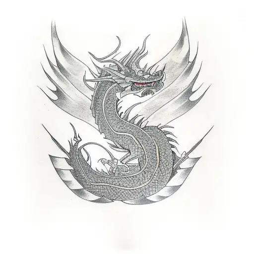 dragon chest' in Trash Polka Style Tattoos • Search in +1.3M Tattoos Now •  Tattoodo