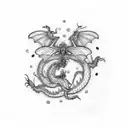 dragon-fly tattoo design idea