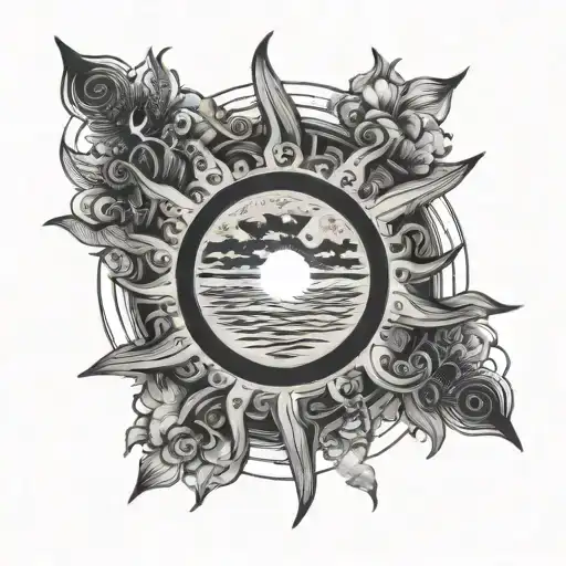 solar eclipse diagram tattoo design idea