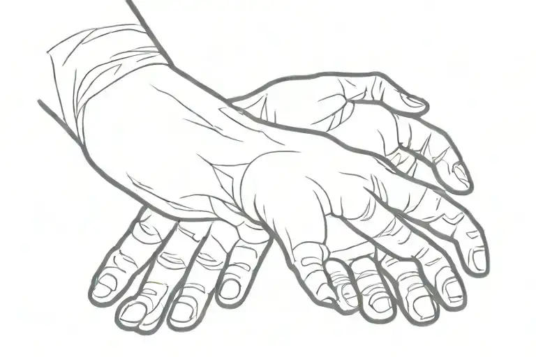 creation of adam hands reaching tattoo design idea