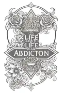 a tattoo design that represents recovery from drugs and that there is life after addiction. tattoo design idea