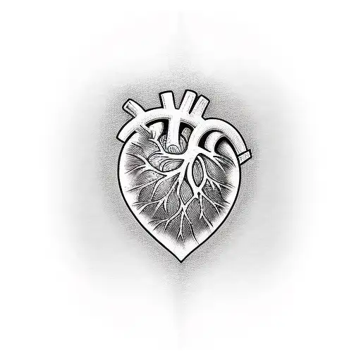 heart beat tattoo design idea