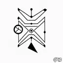 cyber lines circuit tattoo design idea