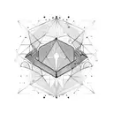 abstract cyber lines on hand tattoo design idea