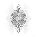 abstract cyber lines on hand tattoo design idea