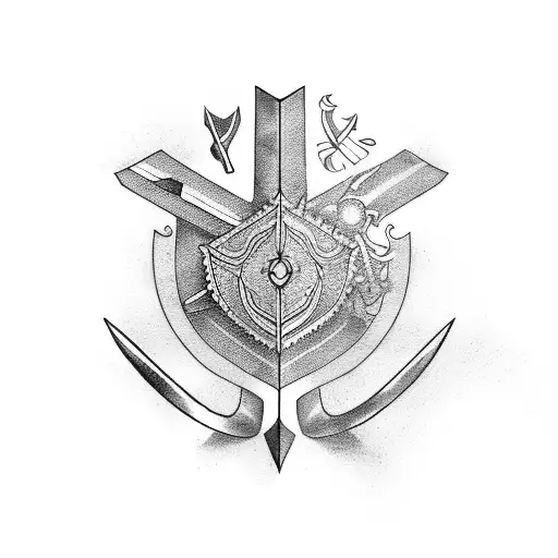 double edged sword  tattoo design idea