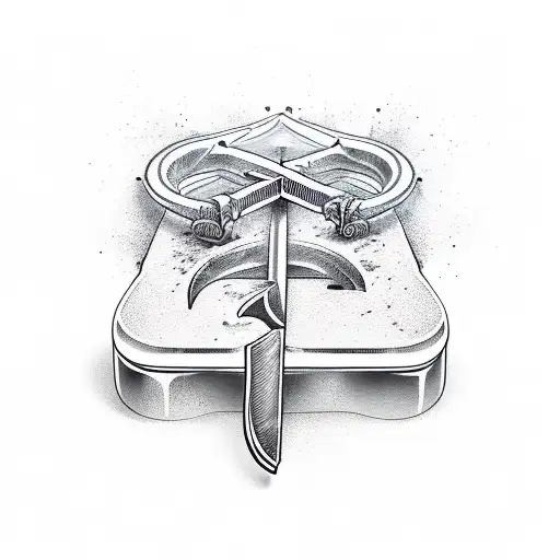 double edged sword  tattoo design idea