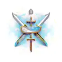 double edged sword  tattoo design idea