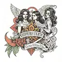 Hippie  County Divorce Infinity family Spice girls tattoo design idea