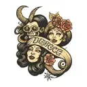 Hippie  County Divorce Infinity family  tattoo design idea