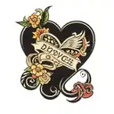 Hippie  County Divorce Infinity family  tattoo design idea