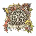 Hippie  County Divorce Infinity family Spice girls tattoo design idea