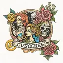 Hippie  County Divorce Infinity family Spice girls tattoo design idea