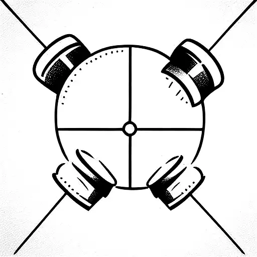 dumbbell  tattoo design idea