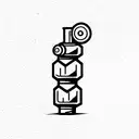 dumbbell  tattoo design idea