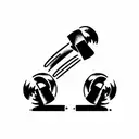 dumbbell  tattoo design idea