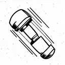 dumbbell  tattoo design idea
