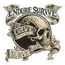 endure and survive text tattoo design idea