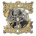 endure and survive text tattoo design idea