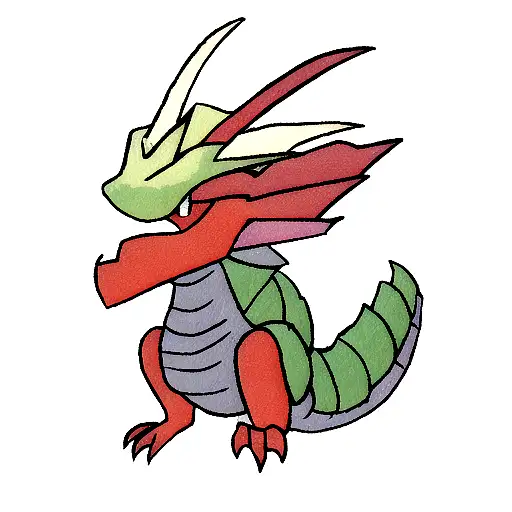 Dragon with cold fire tattoo design idea