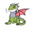 Dragon with cold fire tattoo design idea