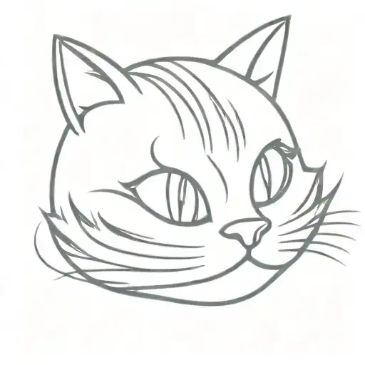 cheshire cat graphics tattoo design idea