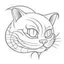 cheshire cat graphics tattoo design idea