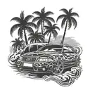 audi a4 b5 exhaust makes flames tattoo design idea