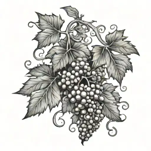 grape vine tattoo design idea