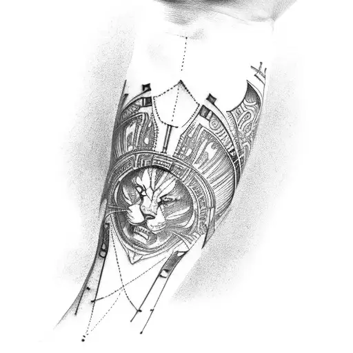 art Deco armband tattoo design idea