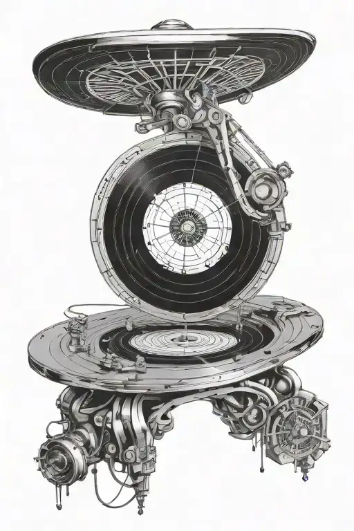 voyager golden record tattoo design idea