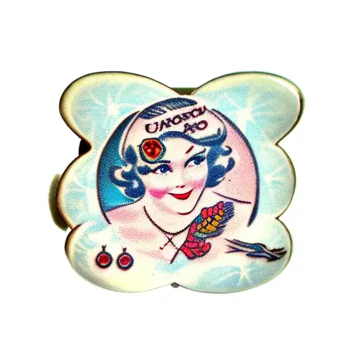 vintage cameo brooch tattoo design idea
