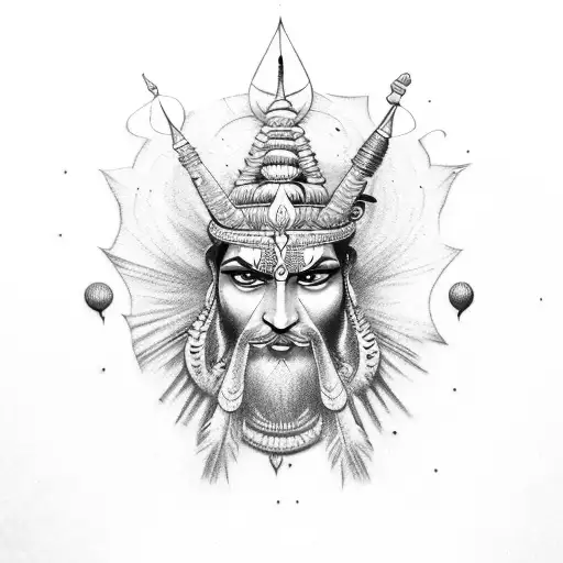 Indian God shiv tattoo design idea