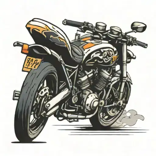 sport Motorbike death speed  tattoo design idea