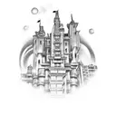 Hollywood studios tower of terror tattoo design idea