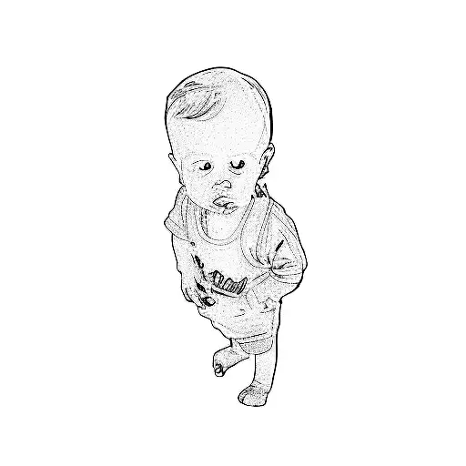 a little boy tattoo design idea