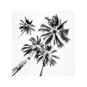 hyper realistic palm trees and Golden Gate Bridge  tattoo design idea