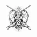 Irish skull tattoo design idea