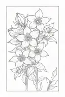 violet, daffodil, honeysuckle, larkspur, poppy, marigold,chrysanthemum  tattoo design idea