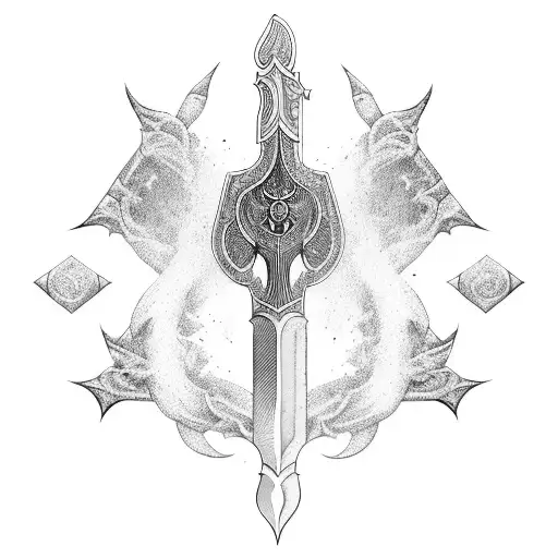 zulfiqar sword tattoo design idea