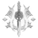 zulfiqar sword tattoo design idea