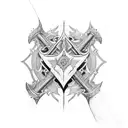 zulfiqar sword tattoo design idea