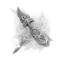 zulfiqar sword tattoo design idea
