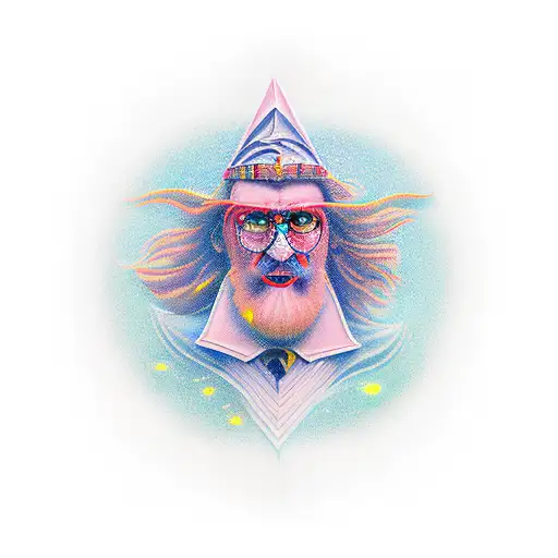 wizard tattoo design idea