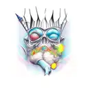 wizard tattoo design idea