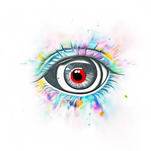 eye, dark background, chaos tattoo design idea