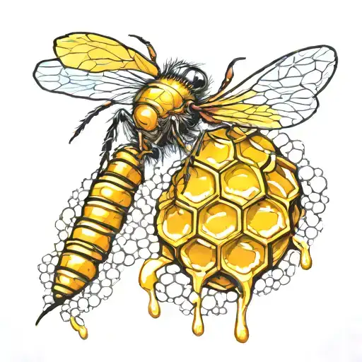 type 1 diabetes honey comb tattoo design idea