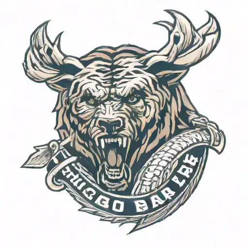 chicago bears new york yankees logo tattoo design idea