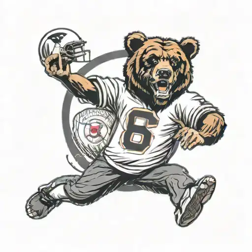 chicago bears new york yankees logo tattoo design idea
